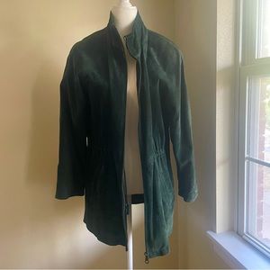 Hip green suede oversized jacket coat size 6